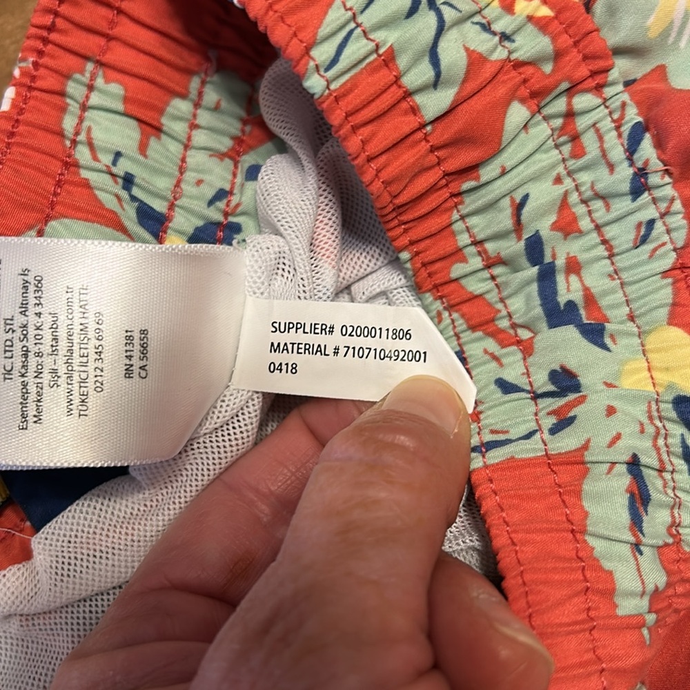 Polo Ralph Lauren Men Red Tropical Hawaiian Print Swim Trunks Drawstring M
E - Picture 10 of 17